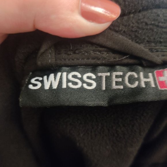 SWISSTECH Men’s Black Jacket Soft Shell Wind Resistant Outwear Coat Size M - Picture 12 of 14